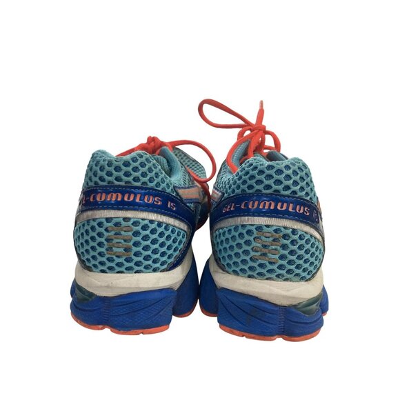 Asics T3C5N Gel-Cumulus 15 Womens Size 9 Blue Orange Mesh Running sneaker Shoes - Picture 4 of 8